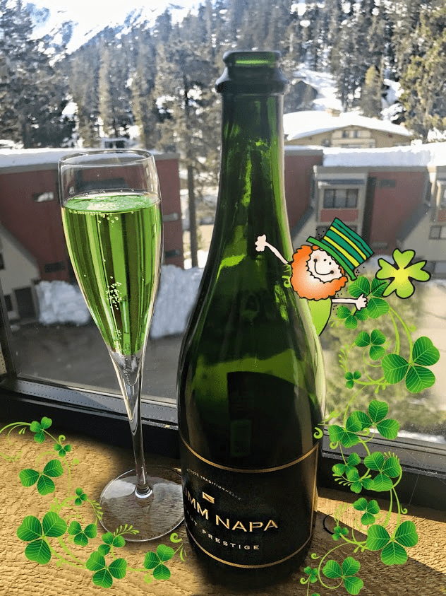 Always5Star St Patricks Day Recipe For Green Champagne Cocktail 1