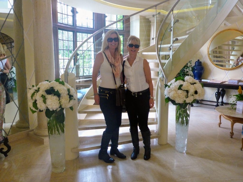 My sister-in-law and me in the lobby of the hotel