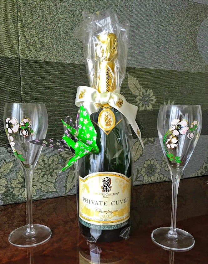 Ritz-Carlton Club Lounge Champagne!  Cheers!