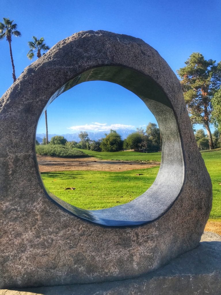 Sculpture along the golf course at the Hyatt Regency Indian Wells Resort & Spa