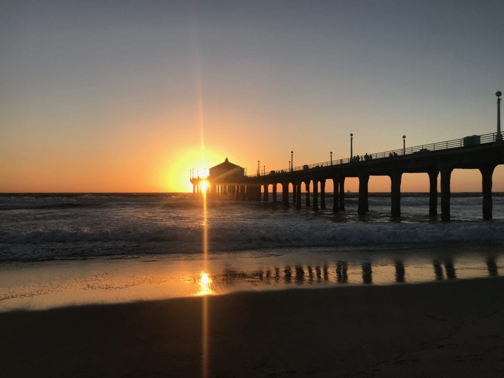 Manhattan Beach Pier is beautiful at sunset!