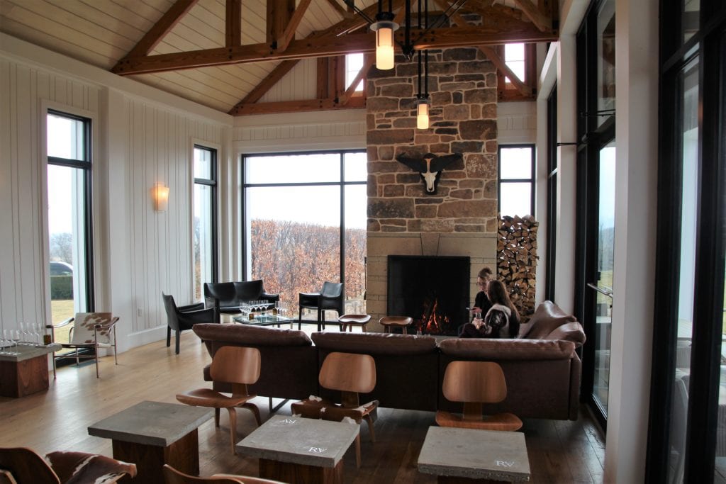 The tasting rooms are quite large and cozy with a roaring fire to enjoy sipping and tasting your wine.