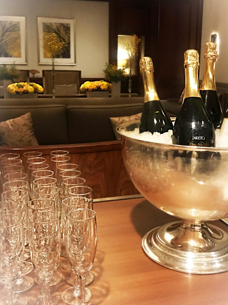 Ritz-Carlton Tysons Corner Lobby Refreshments - Tonight champagne!
