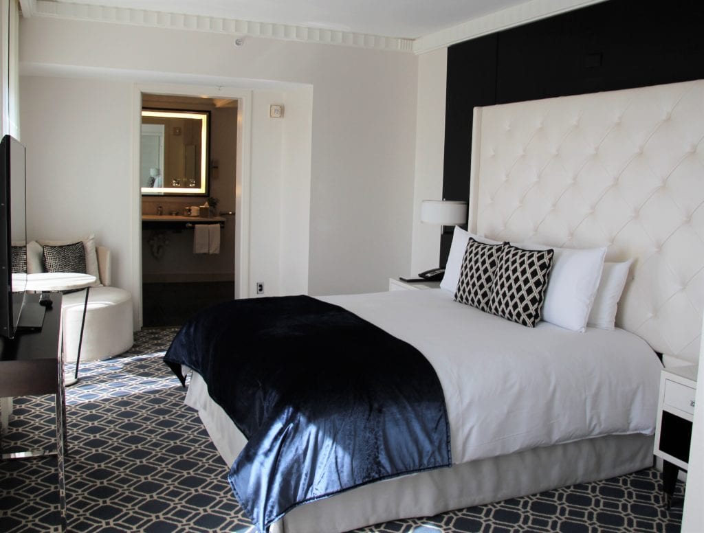 The master bedroom of the Prestige Suite