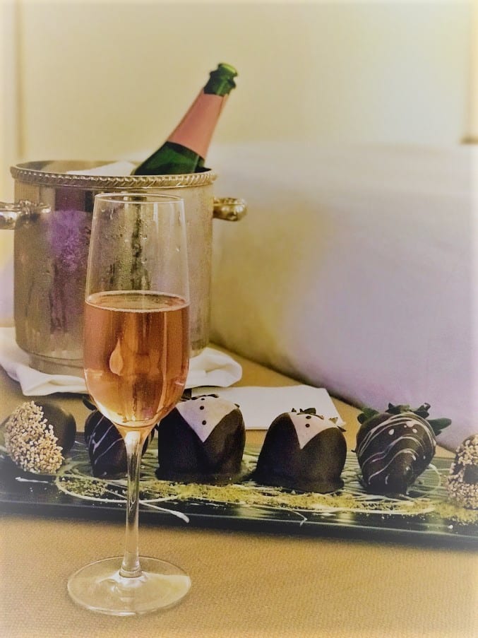 Champagne celebration at the St. Regis Washington DC in my room!  Cheers!