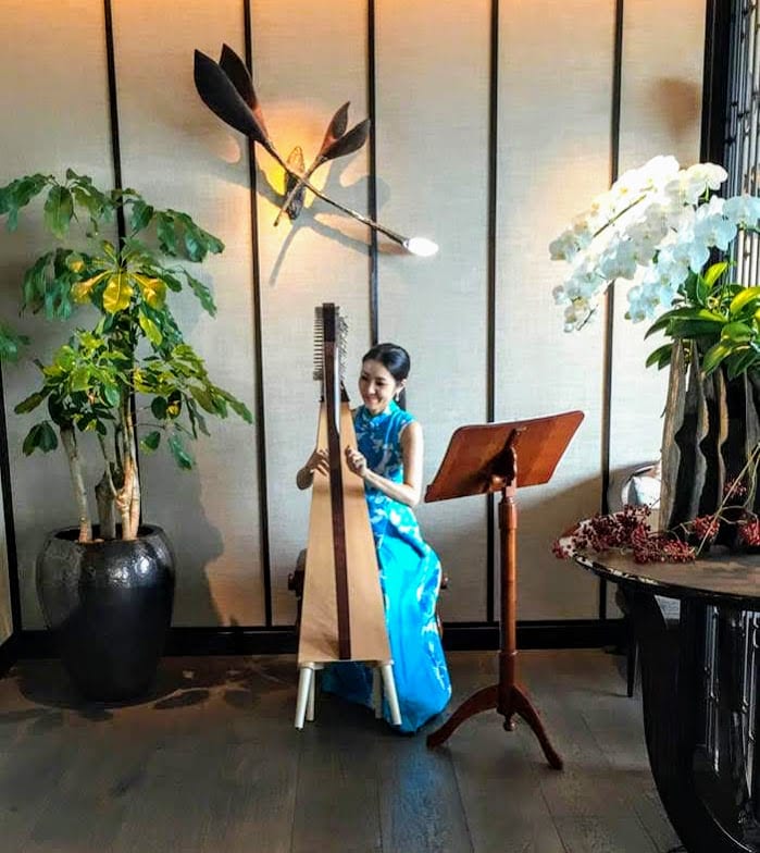 Ritz-Carlton harpist in Tokyo, Japan