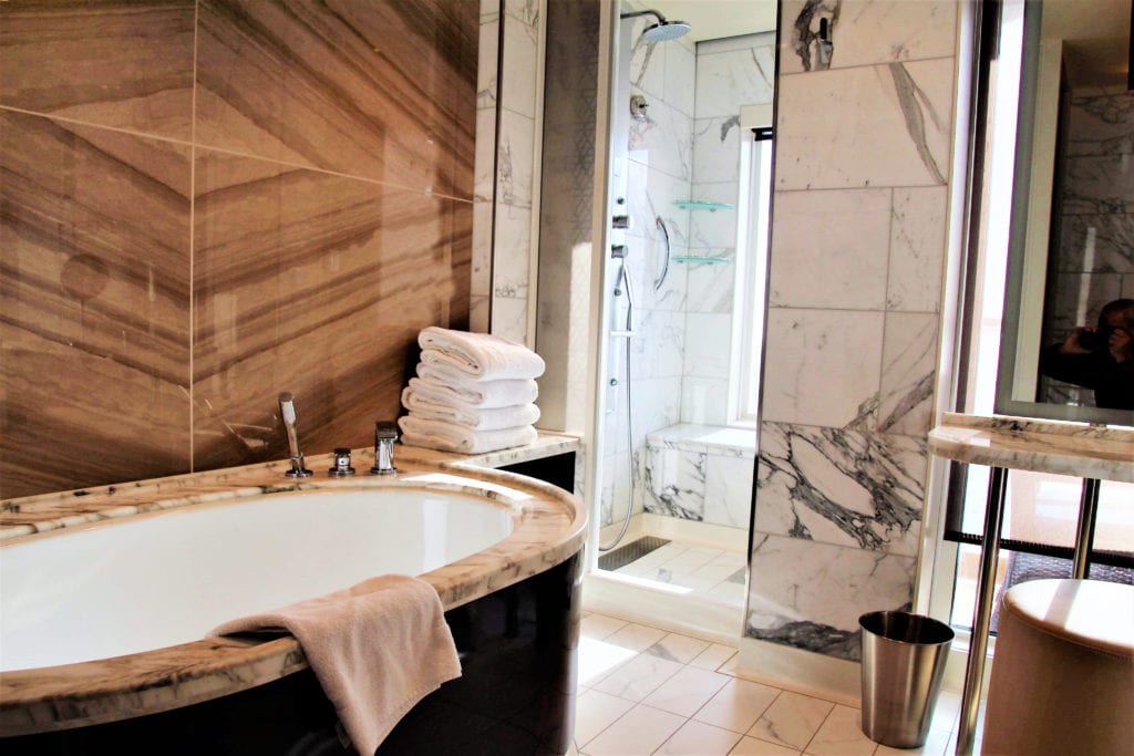 Soak in the tub or take a shower while enjoying views of the ocean!