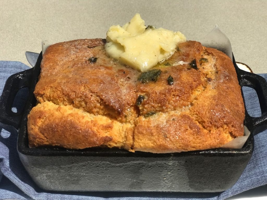 Cast Iron Cornbread | honey jalapeño butter