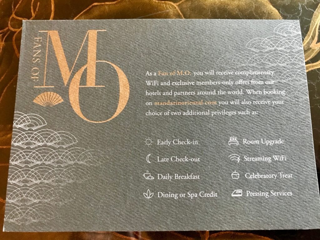 Mandarin Oriental Friends Of MO Program