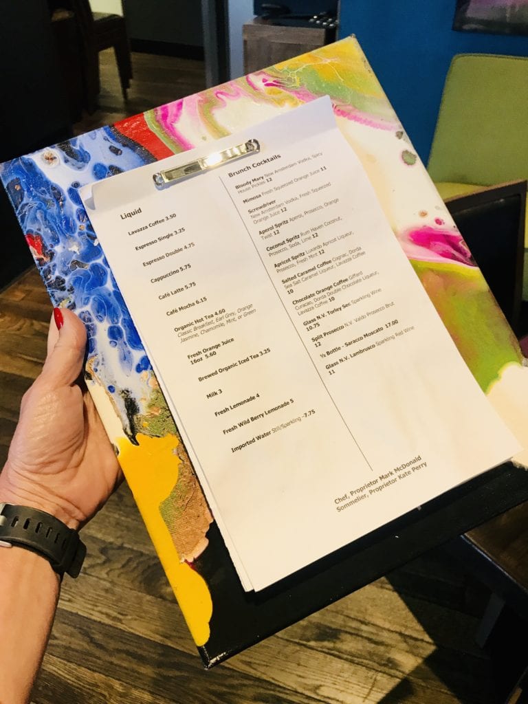 The menu