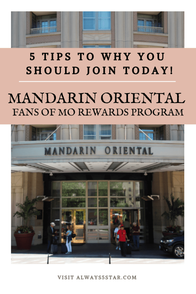 Mandarin Oriental Fans of MO Program