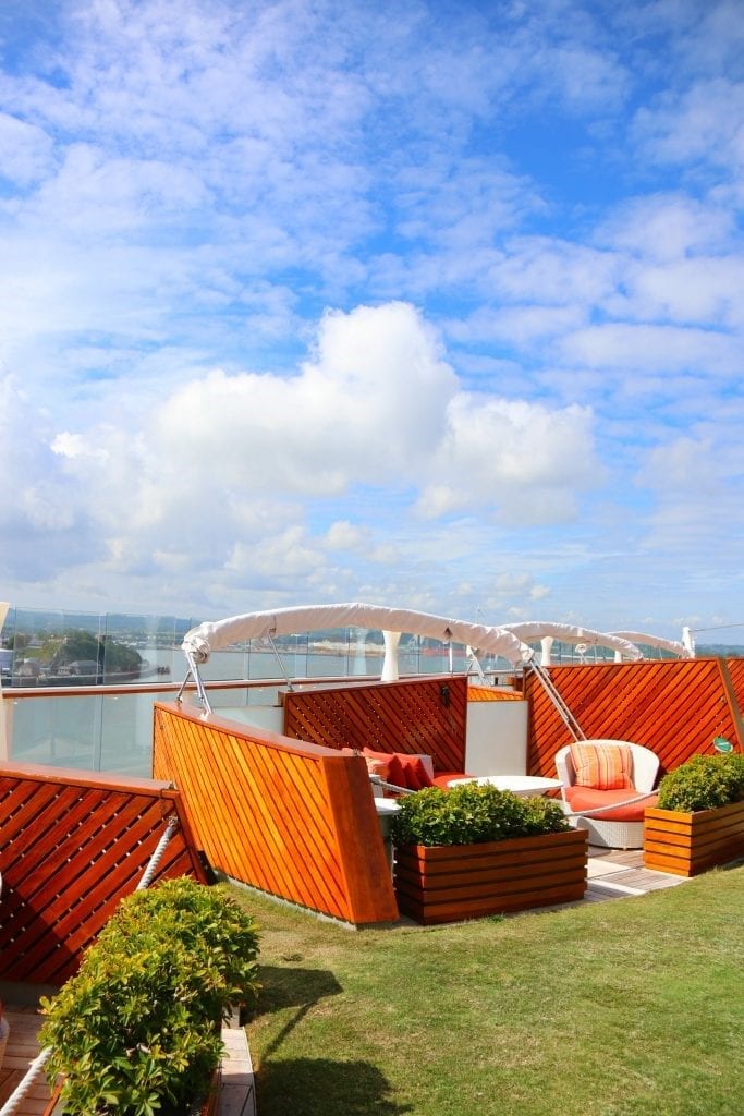 I enjoyed the upper deck of the Reflection where there is real grass and plenty of places to relax.