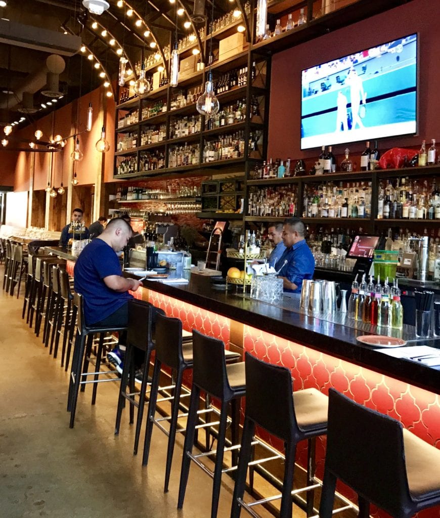 The bar area for grabbing a bite and enjoying 