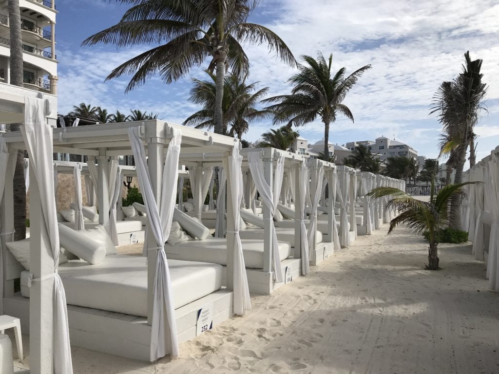 Beach Cabanas Lined Up