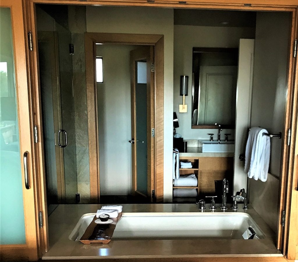 Bathroom with large soaking tub!