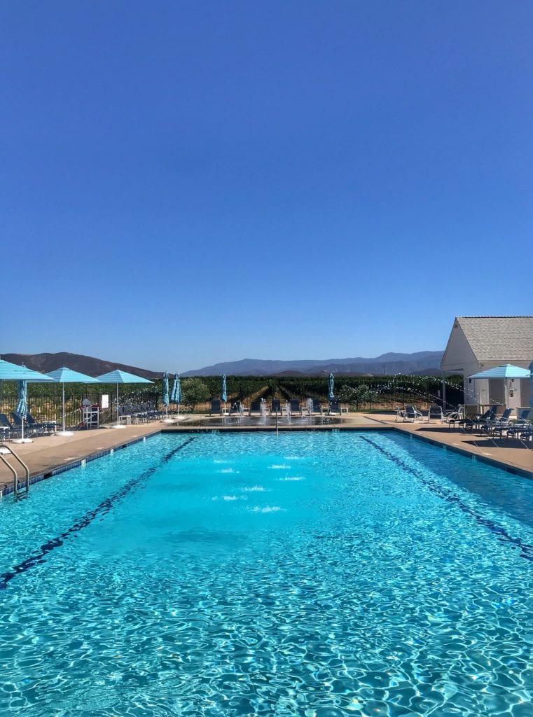 Pool area at BOTTAIA winery