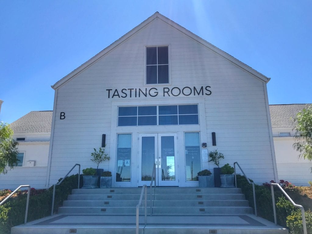 Tasting room entrance at BOTTAIA Winery