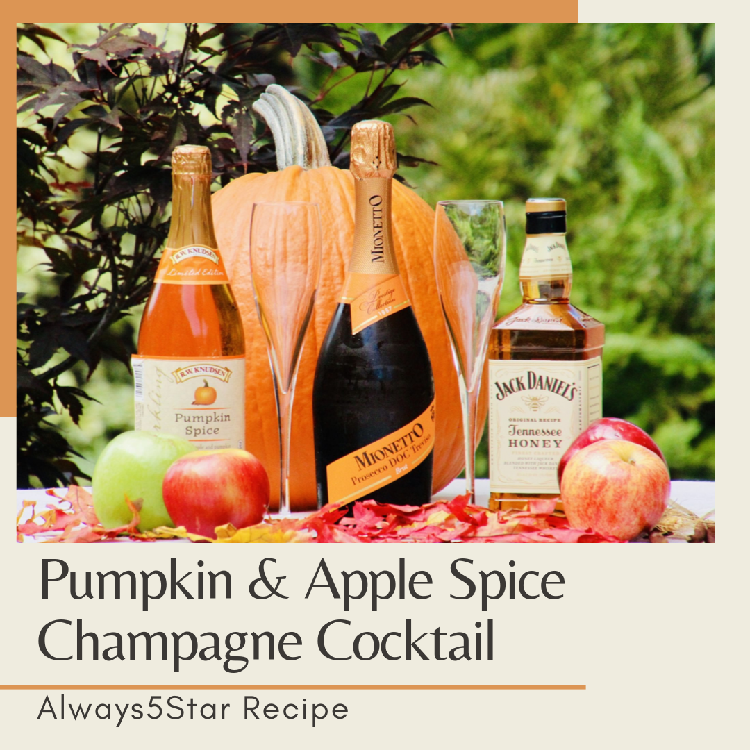 Pumpkin & Apple Spice Champagne Cocktail Title